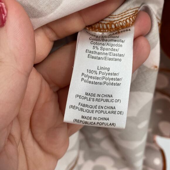 Hutch Anthropologie Women's Brown & Cream Retro Mod Floral Petra Romper Size 6 - Picture 11 of 12